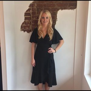 NWT black wrap dress